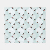 Spielerische Pinguine, die auf dem Schneepattern g Fleecedecke (Vorderseite (Horizontal))