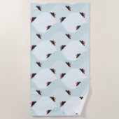 Spielerische Pinguine, die auf dem Schneepattern g Strandtuch (Vorderseite)