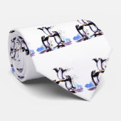 spielerische Pinguine Krawatte (Gerollt)