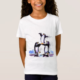 spielerische Pinguine T-Shirt