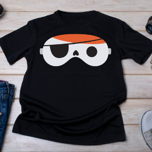 Spielerische Piratenschlafmaske T-Shirt
