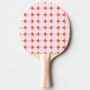 Spielerische Punkte & Streifen - rot und pink Tischtennis Schläger