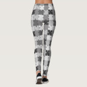Spielerische Puzzle-Grau-Töne Leggings (Rückseite)
