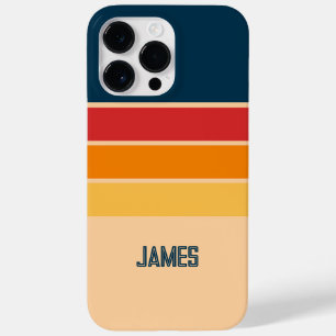 Spielerische Retro-Regenbogenstreifen für individu Case-Mate iPhone 14 Pro Max Hülle