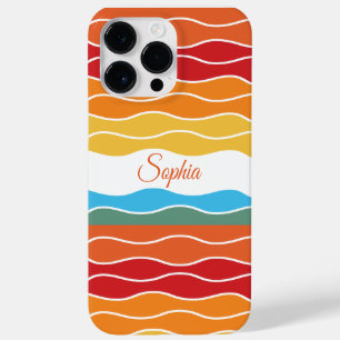 Spielerische Retro-Regenbogenstreifen für individu Case-Mate iPhone 14 Pro Max Hülle