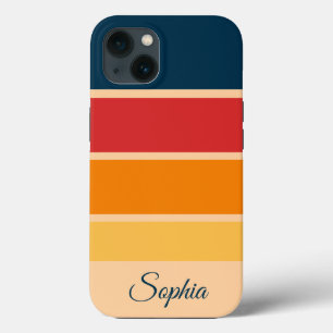 Spielerische Retro-Regenbogenstreifen für individu Case-Mate iPhone Hülle