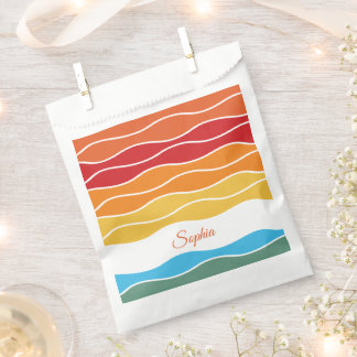 Spielerische Retro-Regenbogenstreifen für individu Geschenktütchen