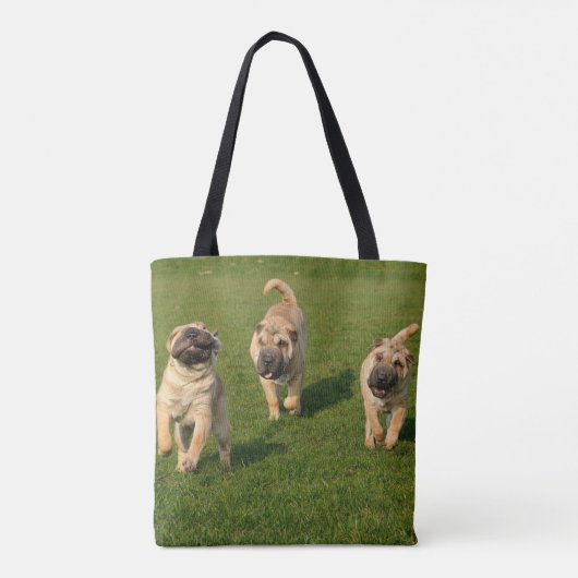 Spielerische Shar Pei Welpen Tasche (Rückseite)