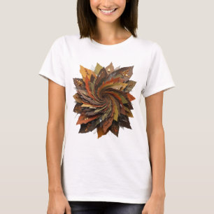 Spielerische silberne HERBSTBLÄTTER Kühne Gestaltu T-Shirt