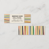 Spielerische Streifen-glückliche Farbeinfaches Mini Visitenkarte (Vorne/Hinten)