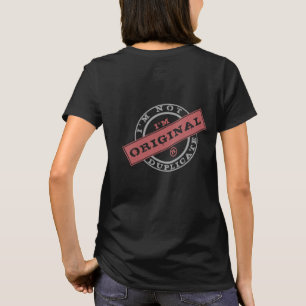 Spielerische T - Shirt Briefmarke Ich bin Original