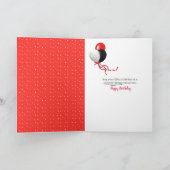 spielerische Tabbykatze zum 28. Geburtstag Karte (Innenseite)