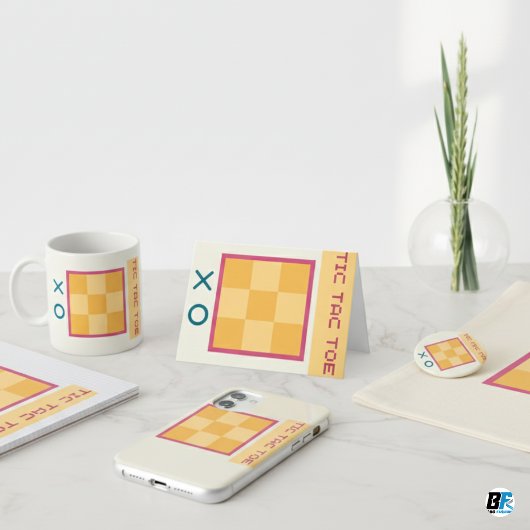 Spielerische Tic Tac Toe Card - Spaß für alle Alte Dankeskarte