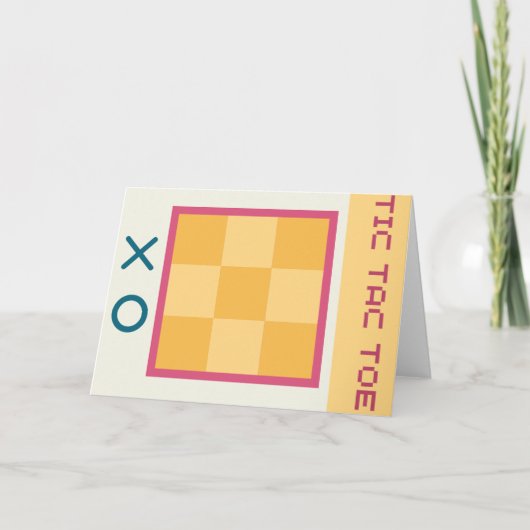 Spielerische Tic Tac Toe Card - Spaß für alle Alte Dankeskarte (Vorderseite)