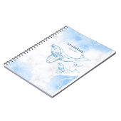 Spielerische Wale im Ozean-Notebook Notizblock (Linke Seite)