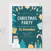 Spielerische Weihnachtsfeier Einladung (Vorderseite)