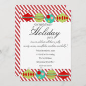 Spielerische Weihnachtsschmuck Einladung (Vorne/Hinten)