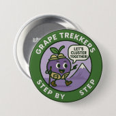 Spielerische Weinberg-Wanderer-Trail-Freundschaft Button (Vorne & Hinten)