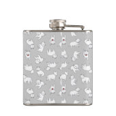 Spielerische Westies Flasche Flachmann (Rückseite)