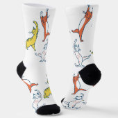 Spielerische Yoga Cat Socks Socken (Gewinkelt)