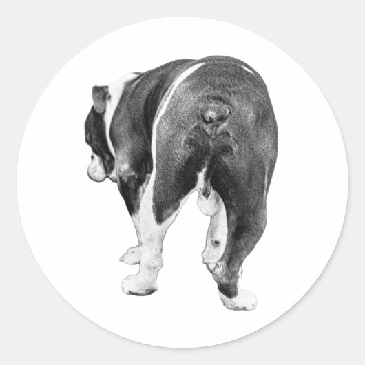 Spielerischer Ausstieg, gedämpfter Winterschatten Runder Aufkleber (Vorderseite)