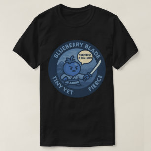 Spielerischer Blaubeer-Samurai-Power  T-Shirt