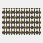 spielerischer Floating Text Gothic Harlequin Geschenkpapier Set (Vorderseite 3)