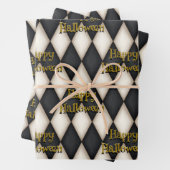 spielerischer Floating Text Gothic Harlequin Geschenkpapier Set (Beispiel)