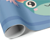 Spielerischer Frosch und Pilzmuster Geschenkpapier (Rolleneckpunkt)