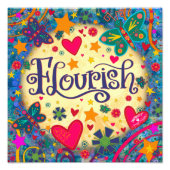 Spielerischer Geblüht Inspirationsbutterfly Hübsch Fotodruck (Vorne)