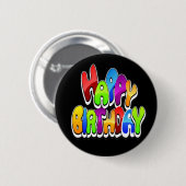 Spielerischer Geburtstagstext Button (Vorne & Hinten)
