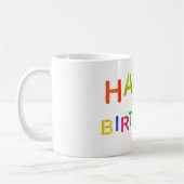 Spielerischer Geburtstagstext Kaffeetasse (Links)