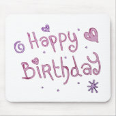 Spielerischer Geburtstagstext Mousepad (Vorne)