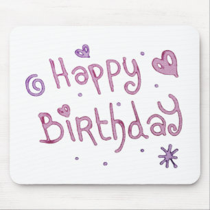 Spielerischer Geburtstagstext Mousepad