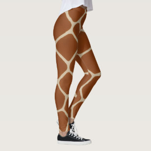Spielerischer Giraffen-Halloween-Druck Warmbraun C Leggings