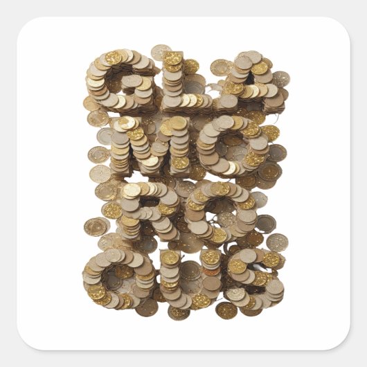 Spielerischer Gold NO MORE Sticker Grafik (Vorderseite)