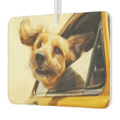 Spielerischer Hund Spaß an der Autofahrt Kunst dru Autolufterfrischer (Links)