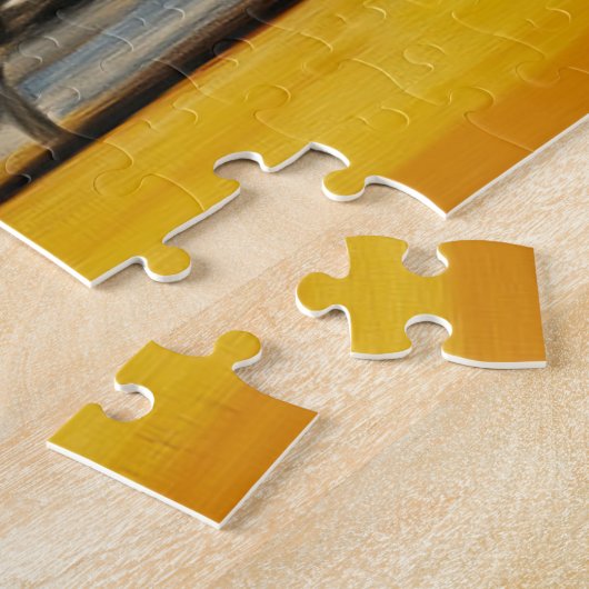 Spielerischer Hund Spaß an der Autofahrt Kunst dru Puzzle (Seite)