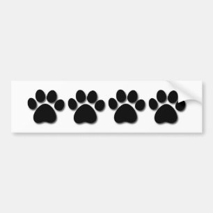 Spielerischer Hundetatzen-Druck für Hundeliebhabe Autoaufkleber