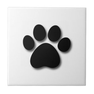Spielerischer Hundetatzen-Druck für Hundeliebhabe Fliese