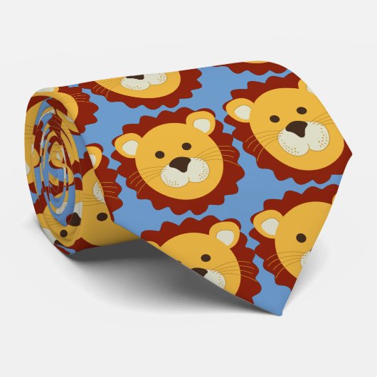 Spielerischer Löwe Krawatte (Gerollt)