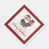 Spielerischer Lustiger Quirkiger Weihnachtsmann Ca Serviette (Ecke)