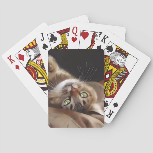 Spielerischer Miezekatze-Kartensatz Spielkarten (Rückseite)