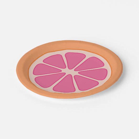 Spielerischer Pampelmusen-Scheibe-Pappteller Pappteller (Schrägansicht)