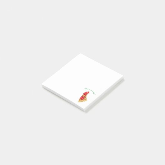 Spielerischer Rooster-Spaß Post-it Klebezettel (angewinkelt)