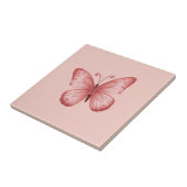 Spielerischer Rosa Schmetterling Fliese (Seite)