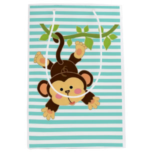 Spielerischer Safari-Affe - Spaß & Whimsical für K Mittlere Geschenktüte