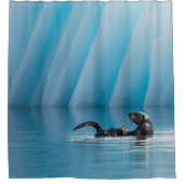 Spielerischer Seeotter Duschvorhang (Vorderseite)