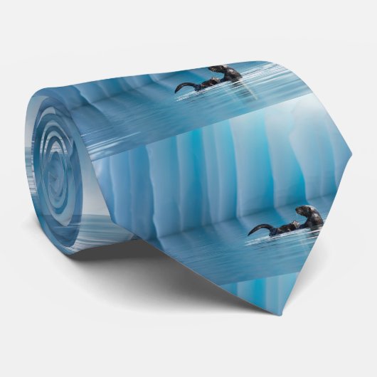 Spielerischer Seeotter Krawatte (Gerollt)