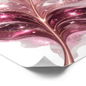 Spielerischer Silber-EDELSTEINBLATT-Druck Poster (Ecke)